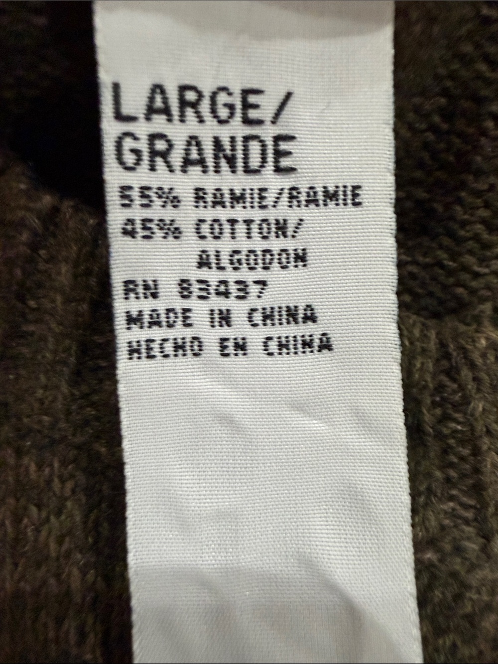 Vintage Tiara Fair Isle Cardigan Sweater Olive Green Pink Ramie Cotton Womens L - Picture 5 of 11